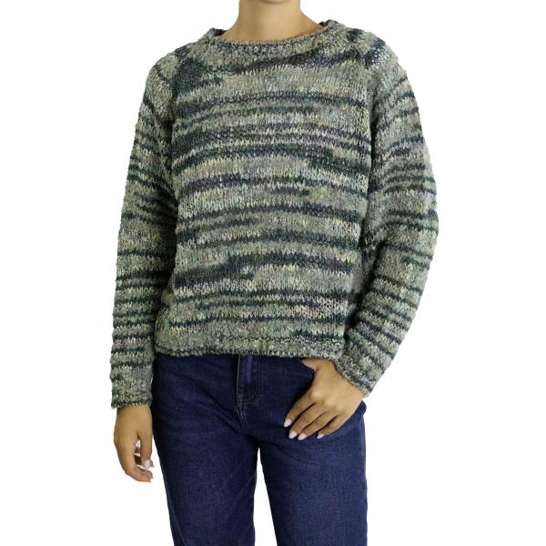 Maglione girocollo multicolor 